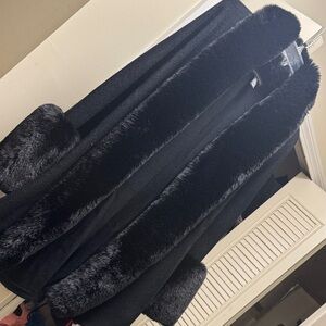 Saks Fifth Avenue Elegant Black Teddy Jacket